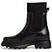 Black Casual Closed Booties Stivaletti Pelle Scarpe Donna Nero Eu 40, 1-25830-41 001 - Foto miniatura 3