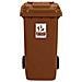 Bidone Per La Raccolta Differenziata Grande 240 Lt Marrone Condominio Hotel Ristoranti Certificato Uni En 840 Per Rifiuti E Riciclo - Foto miniatura 1