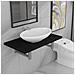 Set Mobili Da Bagno 2 Pz Ceramica Nero - Foto miniatura 8