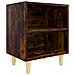 Lusso Casadino -  Comodino Con Gambe In Legno Massello Rovere Fumo 40x35x50cm - Foto miniatura 1