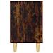 Lusso Casadino -  Comodino Con Gambe In Legno Massello Rovere Fumo 40x35x50cm - Foto miniatura 4