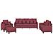 Set di Divani 4 pz con Cuscini Rosso Vino in Tessuto - Foto miniatura 1