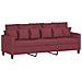 Set di Divani 4 pz con Cuscini Rosso Vino in Tessuto - Foto miniatura 5