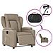 Poltrona Reclinabile Elettrica Cappuccino in Similpelle - Foto miniatura 5