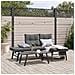 Set Panche Giardino Cuscini 3pz Nere Acciaio Verniciato Polvere - Foto miniatura 2