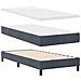 Letto Box Spring con Materasso Grigio Scuro 90x200 cm Velluto - Foto miniatura 6