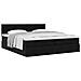 Struttura Letto Pouf con Materasso Nero 200x200 cm in Velluto - Foto miniatura 4