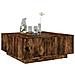 Tavolino da Salotto con LED Infinity Rovere Fumo 100x100x40 cm - Foto miniatura 5