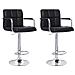 Set Di 2 Sgabelli Da Bar Neri Con Braccioli Mike - Foto miniatura 1