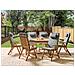 Set Da Pranzo Da Giardino 6 Posti Java Premium Legno D \'acacia Grigio Melange - Foto miniatura 1