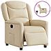 Poltrona Elettrica Reclinabile Crema in Tessuto - Foto miniatura 1