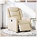 Poltrona Elettrica Reclinabile Crema in Tessuto - Foto miniatura 2