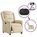 Poltrona Elettrica Reclinabile Crema in Tessuto - Foto miniatura 8