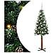 Albero di Natale snodato con 150 LED con supporto Verde 150 cm - Foto miniatura 1