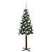 Albero di Natale snodato con 150 LED con supporto Verde 150 cm - Foto miniatura 3