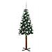 Albero di Natale snodato con 150 LED con supporto Verde 150 cm - Foto miniatura 4