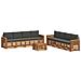 Set divani 9 pcs Naturale e Antracite Legno di Acacia Massello - Foto miniatura 1