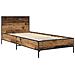 Struttura letto con testata Legno antico 80 x 200 cm - Foto miniatura 2