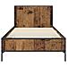 Struttura letto con testata Legno antico 80 x 200 cm - Foto miniatura 3