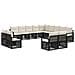 Set Divano da Giardino 13 pcs Nero polyrattan - Foto miniatura 1