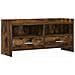 Mobile TV 100 x 33 x 47 cm Rovere Fumo Legno ingegnerizzato - Foto miniatura 1