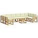 Set di divani da esterno con cuscino 11 pcs Bianco e Crema - Foto miniatura 1