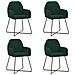 Sedie da pranzo 4 pcs Velluto (V) Verde Scuro 55 x 50 x 84 cm - Foto miniatura 1