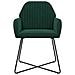 Sedie da pranzo 4 pcs Velluto (V) Verde Scuro 55 x 50 x 84 cm - Foto miniatura 3