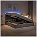 Letto con contenitore LED e materasso Tortora 180 x 200 cm - Foto miniatura 2
