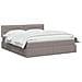Letto con contenitore LED e materasso Tortora 180 x 200 cm - Foto miniatura 3