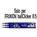 set 3 refill sfera frixionball clicker 0.5mm blu pilot - Foto miniatura 1