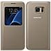 S View Flip Cover Custodia per Galaxy S7 - Oro - Foto miniatura 5