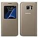 S View Flip Cover Custodia per Galaxy S7 - Oro - Foto miniatura 4