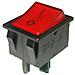 Interruttore A Bilanciere Bipolare Luminoso Rosso 16a 4 Contatti 26x22mm - Foto miniatura 1
