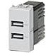 Presa Doppia Usb 2.4a Per Bticino Livinglight Grigia 4b. nt. usb. 24 - Foto miniatura 1