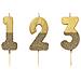 Talking Tables - Candelina Color Oro Con Brillantini Numero - Foto miniatura 1