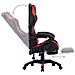 Sedia Da Gaming Con Poggiapiedi Rossa E Nera In Similpelle - Foto miniatura 4