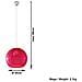 Ball - Lampadario A Sospensione In Vetro, Colore: Rosso Cromato - Foto miniatura 7