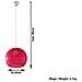 Ball - Lampadario A Sospensione In Vetro, Colore: Rosso Cromato - Foto miniatura 2