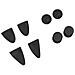 Kit Di Accessori Joystick Ps5 Dualsense Estensioni Trigger Tasti Pollici Neri - Foto miniatura 3