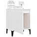 Comodino con Gambe in Metallo Bianco 40x30x50 cm - Foto miniatura 2