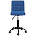Sedia Girevole Da Ufficio Blu In Velluto - Foto miniatura 2