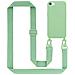 Cadorabo Catena Di Telefoni Cellulari Compatibile Con Apple Iphone 7 / 7s / 8 / Se 2020 In Liquid Verde Chiaro - Coperchio Di Protezione In Silicone Con Cordino Regolabile In Lunghezza - Foto miniatura 1