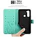 Custodia Compatibile Con Xiaomi Redmi Note 8 In Turchese Fiore - Coperchio Protettivo In Design Floreale Con Chiusura Magnetica, Funzione Stand E Slot Per Carte - Foto miniatura 6