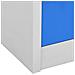 Armadietto con Chiave Grigio Chiaro e Blu 90x45x92,5 cm Acciaio - Foto miniatura 6
