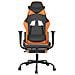 Sedia Da Gaming Con Poggiapiedi Nero E Arancione In Similpelle - Foto miniatura 6