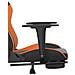Sedia Da Gaming Con Poggiapiedi Nero E Arancione In Similpelle - Foto miniatura 8