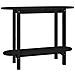 Tavolo Consolle Nero 110x40x80 Cm In Legno Massello Di Pino - Foto miniatura 2