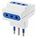 Sl1025a Presa Multipla Adattatore Con Spina 10a + 3 Prese 10a White - Foto miniatura 1
