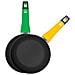 Set 2pz Padelle 22cm Verde + 26cm Giallo In Alluminio Forgiato, Induzione, Arcobaleno - Foto miniatura 1